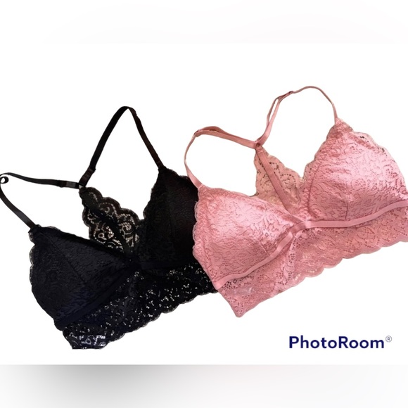 Laura Ashley Other - Bra Top Bralette NWOT 2 For 1 Lace Eyelash Lace Bra Laura Ashley SZ: XL Fits : L